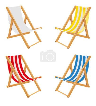 Ilustración de Playa y mar verano ocio objetos stock vector ilustración aislado sobre fondo blanco - Imagen libre de derechos