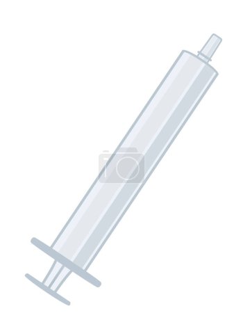 Téléchargez les illustrations : Seringue médicale avec ampoule pour injection illustration vectorielle isolée sur fond blanc - en licence libre de droit