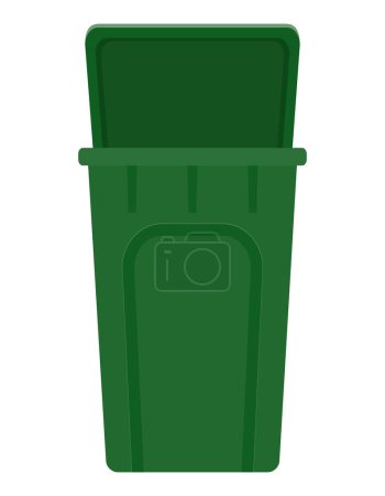 Illustration for Recycling bin trash bucket stock vector illustration isolated on white background - Royalty Free Image