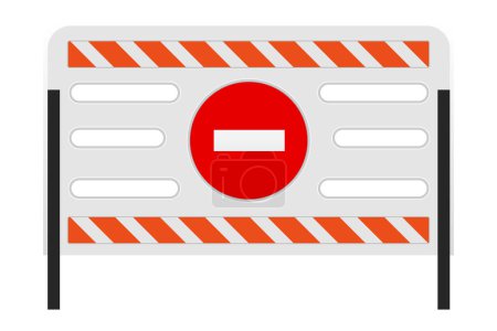 Illustration for Road barriers to restrict traffic transport stock vector illustration isolated on white background - Royalty Free Image