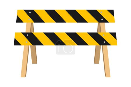 Illustration for Road barriers to restrict traffic transport stock vector illustration isolated on white background - Royalty Free Image