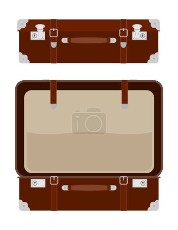 Illustration for Travel suitcases stock vector illustration isolated on white background - Royalty Free Image