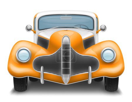 Ilustración de Viejo coche retro vector ilustración - Imagen libre de derechos