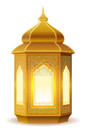 Ilustración de Linterna islámica musulmanes atributo de la religión stock vector ilustración - Imagen libre de derechos