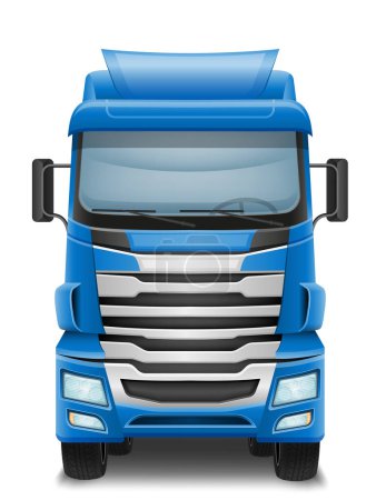 Ilustración de Camión de carga entrega de coches de carga anl gran vector ilustración aislado sobre fondo blanco - Imagen libre de derechos