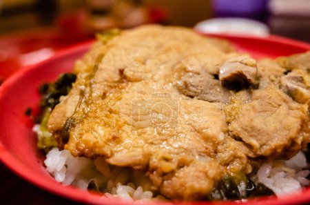 Photo for Taiwanese snacks of soy-stewed pork with rice - Royalty Free Image