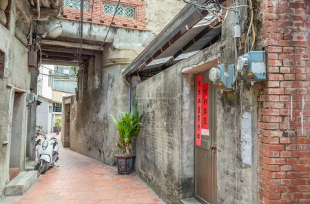Photo for Lukang, Taiwan - August 7th, 2019: famous old street in Lukang town at Changhua county, Taiwan - Royalty Free Image