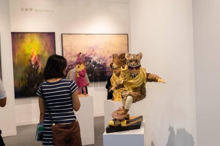 Téléchargez les photos : Taipei, Taiwan - 20 octobre 2019 : Art Taipei Expo est le point de repère de l'art asiatique à Taipei, Taiwan - en image libre de droit