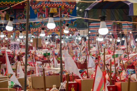Téléchargez les photos : Nantou, Taiwan - 21 décembre 2019 : Le carnaval et le sacrifice du taoïsme Shuili auront lieu tous les 12 ans au canton de Shuili, comté de Nantou, Taïwan - en image libre de droit