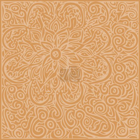 Photo for An illustration of a floral tile background - Royalty Free Image