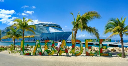 Photo for LABADEE, HAITI -January 31, 2023: Labadee is a port located on the northern coast of Haiti. It is a private resort leased to Royal Caribbean for the use of passengers of its three cruise lines. - Royalty Free Image