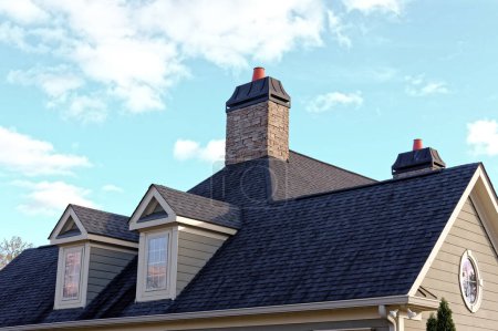 Photo for Chimney Roof and Dormers on Residential Clubhouse - Royalty Free Image