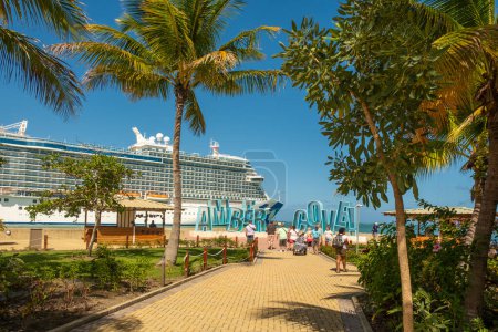 Photo for DOMINICAN REPUBLIC - January 1, 2024: The Dominican Republic occupies half of the island of Hispaniola with Haiti. It has become one of the most popular cruise ship destination in the Caribbean. - Royalty Free Image