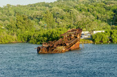 ROATAN, HONDURAS - January 23, 2024: The Port of Roatan is one of two cruise ports in Roatan. An estimated 580.000 visit Roatan via this port each year on an estimated 170 cruise ships. puzzle #704554908