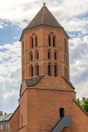 Photo for St Demetrius Tower Oldest Building Landmark in Szeged Hungary - Royalty Free Image