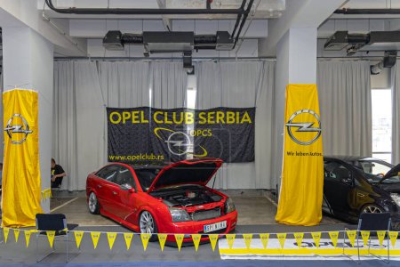 Photo for Belgrade, Serbia - May 12, 2022: Serbian Opel Club Stand at BG Car Show Expo. - Royalty Free Image