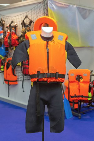 Photo for Life Preserver Orange Floating Vest Personal Safety - Royalty Free Image