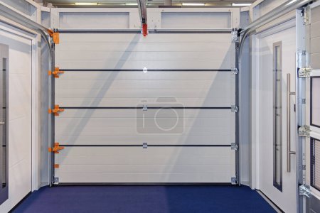 Closed Sectional Automated Garage Doors Interior View House