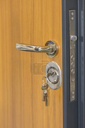 Photo for High Security Home Front Door With Double Locks - Royalty Free Image