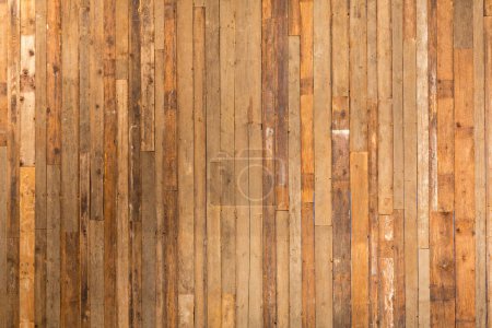 Photo for Reused Old Plank Boards Wooden Background Wall - Royalty Free Image