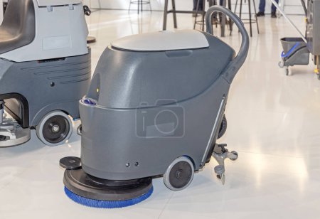 Photo for Scrubber Dryer Machines Commercial Floor Cleaning Equipment - Royalty Free Image