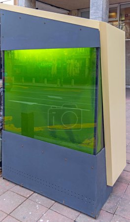 Photo for Belgrade, Serbia - March 04, 2022: Liquid3 Urban Photo Bioreactor by Institute for Multidisciplinary Research University. - Royalty Free Image