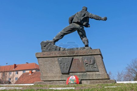Photo for Ljig, Serbia - March 17, 2017: Yugoslav Partisan Soldier Bomber War Monument in Ljig, Serbia. - Royalty Free Image