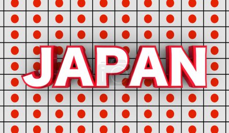Photo for Japan Flag Country Nation Background International 3d Illustration - Royalty Free Image