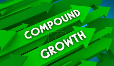Photo for Compound Growth Interest Increase Wealth More Money 3d Illustration - Royalty Free Image