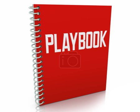 Playbook Instrucciones Guía Instrucciones Manual Libro 3d Ilustración