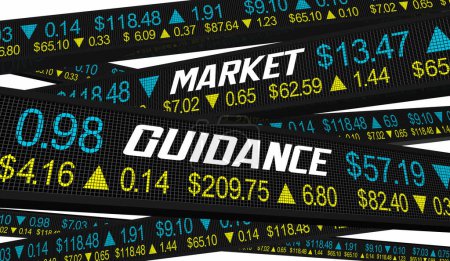 Téléchargez les photos : Market Guidance Company Earnings Stock Share Price Outlook 3d Illustration - en image libre de droit