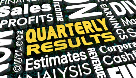Quarterly Results Sales Profits Earnings Business Update Report 3d Illustration