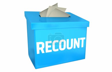 Photo for Recount Vote Tally Election Results Verify Outcome Counting 3d Illustration - Royalty Free Image