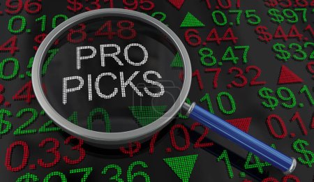Téléchargez les photos : Pro Picks Best Stock Market Buys Advice Professional Tips Money Manager 3d Illustration - en image libre de droit