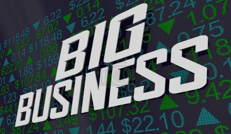 Photo pour Big Business Stock Market Revenue Earnings Corporate Power 3d Illustration - image libre de droit