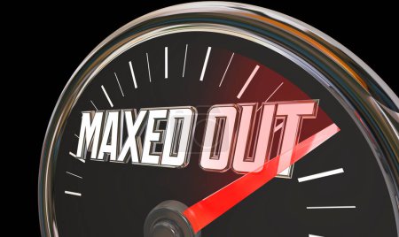 Foto de Maxed Out Maximum Speed Highest Possible Level Rate 3d Illustration - Imagen libre de derechos