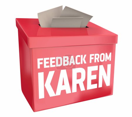 Photo for Feedback from Karen Customer Complaint Comments Dissatisfied Person 3d Illustration - Royalty Free Image