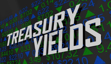Photo for Treasury Yields Bond Trading Make Money Intrest Rates Increase Up Rise 3d Illustration - Royalty Free Image