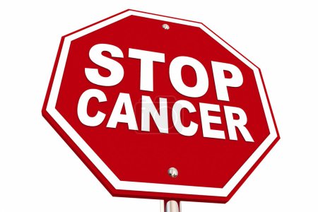 Stop Cancer Sign Cure Disease Treatment Therapy Remission 3d Illustration