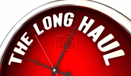 Photo for The Long Haul Clock Time Passing Moving Forward Hours Future 3d Illustration - Royalty Free Image