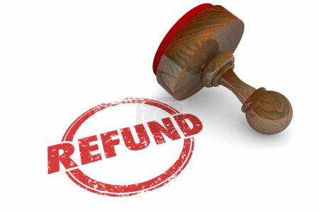 Refund Approval Official Stamp Tax Return Money Back Word 3d Illustration