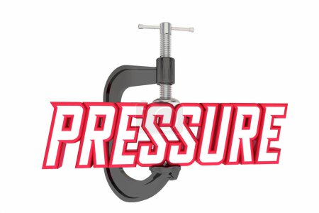 Pressure Squeeze Stress Strain Under Anxiety Vice 3d Illustration