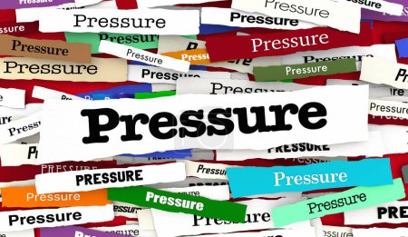 Pressure Newspaper Headlines Stress Strain Anxiety Worry 3d Illustration
