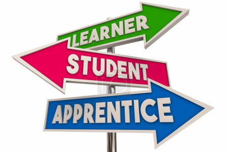 Apprentice Learner Student On the Job Training Worker Skill Education 3d Illustration