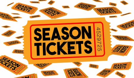 Season Tickets Special VIP Access Game Seats Theater Admission Buy Now 3d Illustration