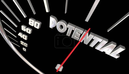Photo for Potential Measure Success Outcome Goal Possible Level Rate 3d Illustration - Royalty Free Image