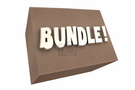 Paquete caja de cartón orden entrega oferta especial Paquete oferta 3d ilustración