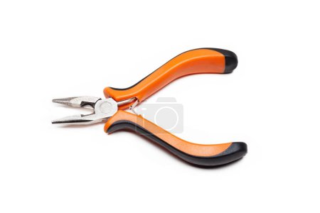 Photo for Pliers, narrow nose pliers isolated on white background - Royalty Free Image