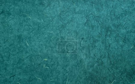 Photo for Handcrafted Cyan Fibrous Paper Texture Backgroun - Royalty Free Image