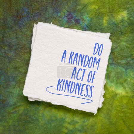Photo for Do a random act of kindness inspirational note on an art paper, social concept - Royalty Free Image